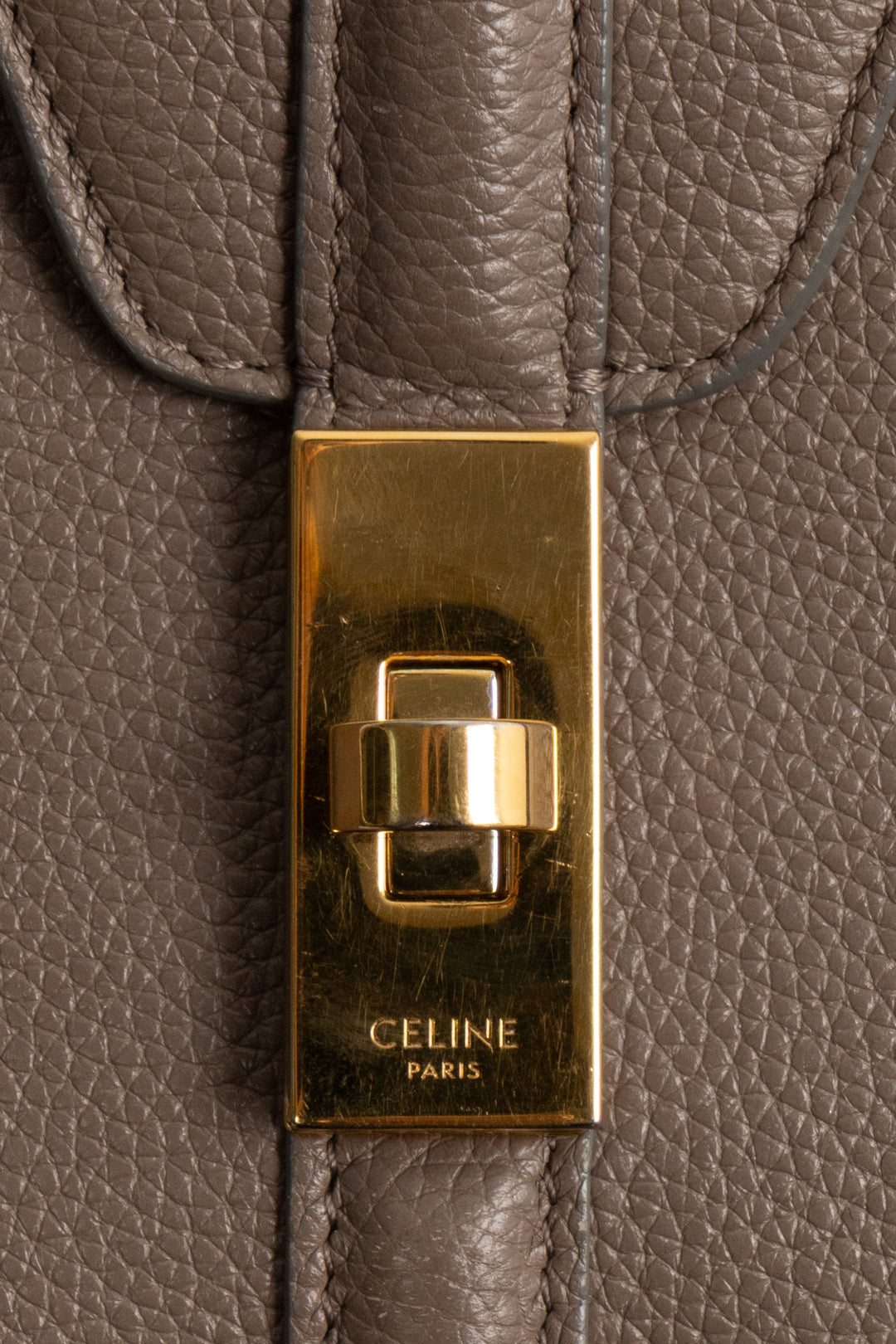CELINE 16 Bag Classic Leather Taupe