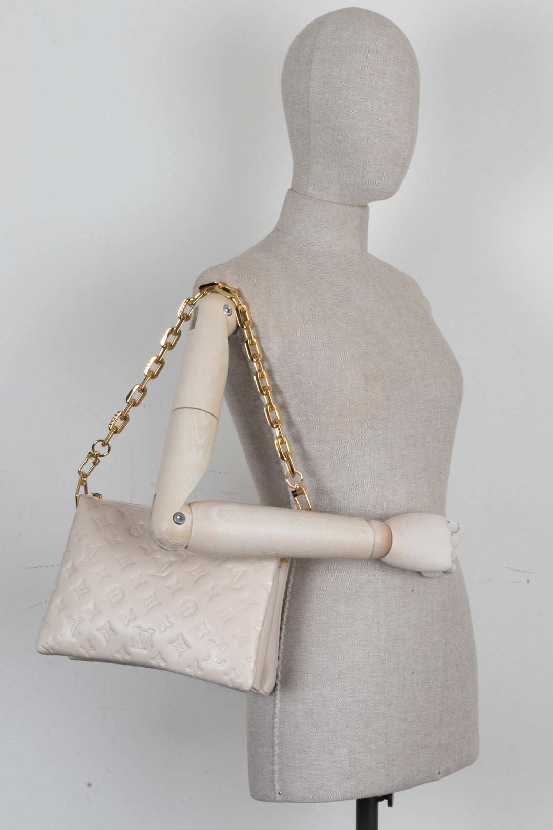 LOUIS VUITTON Coussin PM Lambskin White