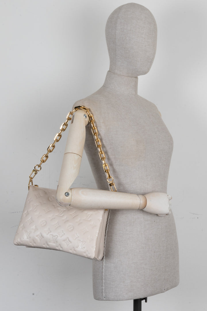 LOUIS VUITTON Coussin PM Lambskin White