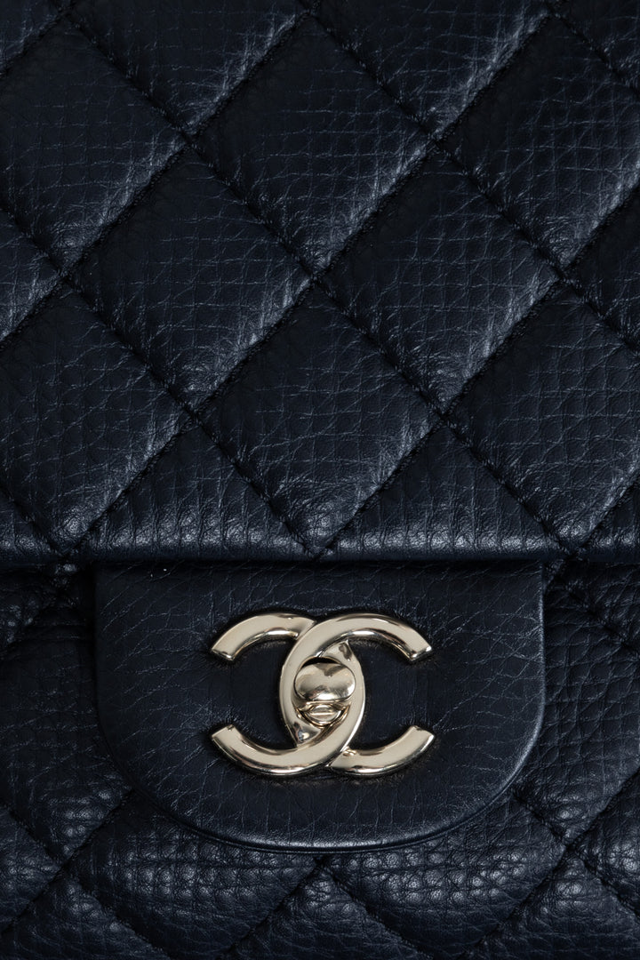CHANEL Maxi Airline Classic Flap Bag Navy Lambskin