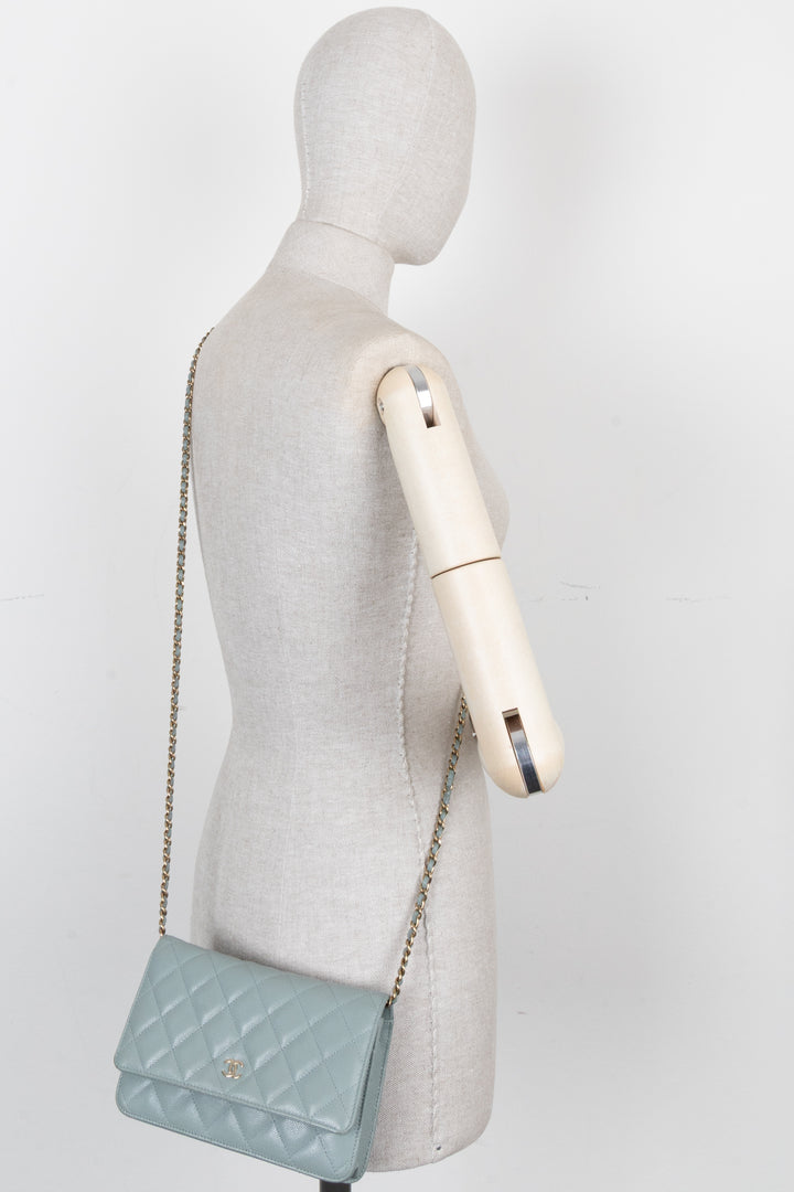 CHANEL WOC Caviar Sage