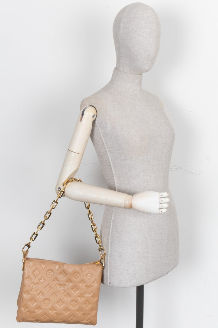 LOUIS VUITTON Coussin PM Leather Beige