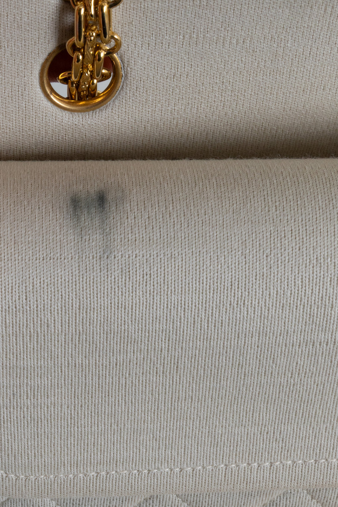 CHANEL Classic Medium Double Flap Jersey Beige