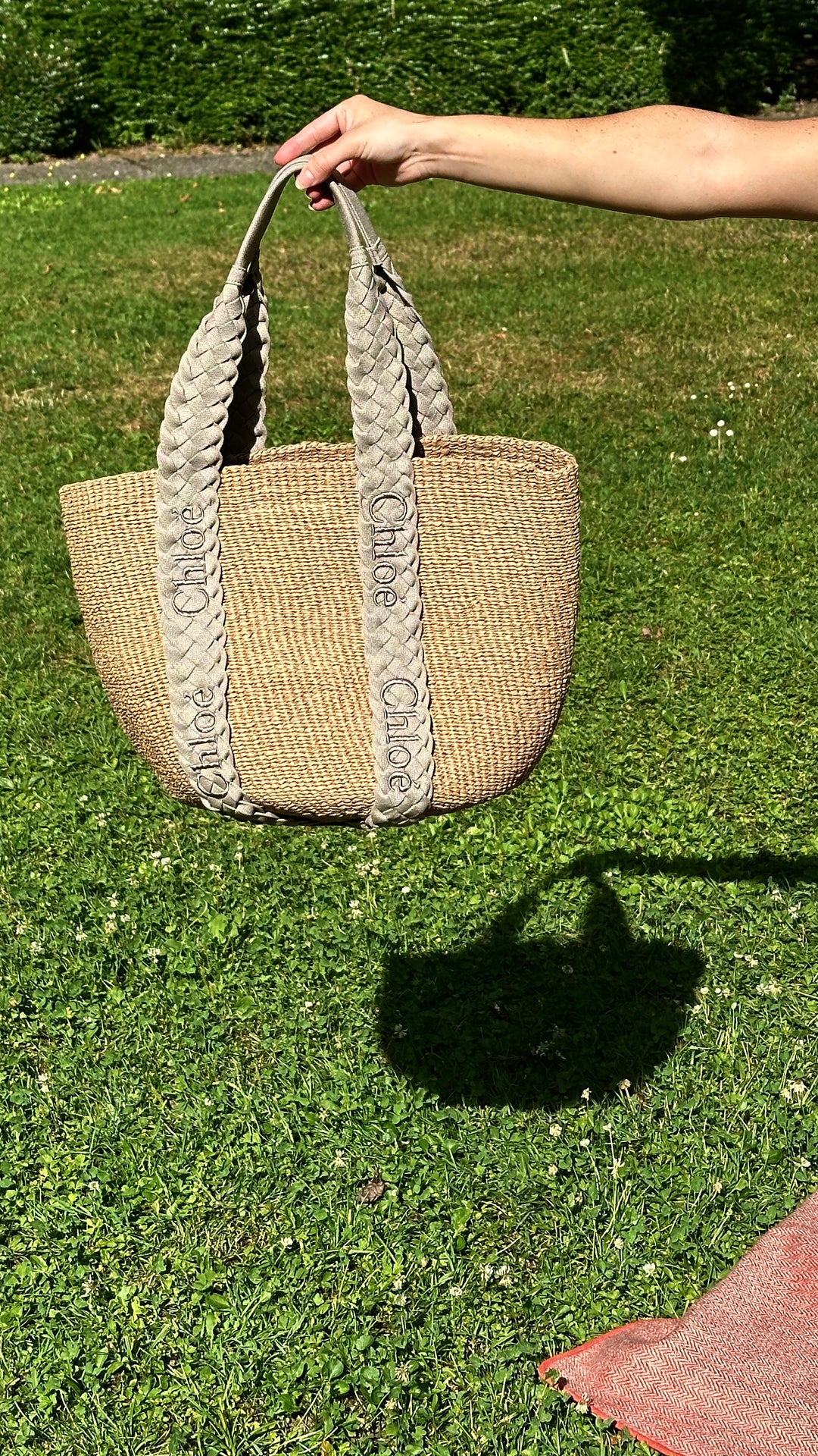 CHLOÉ X MIFUKO Woody Large Tote Bag Raffia