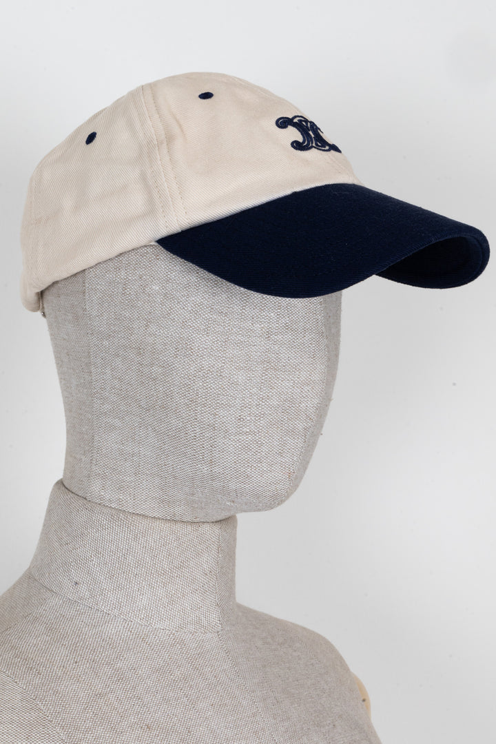 Casquette de baseball CELINE Triomphe Écru Marine