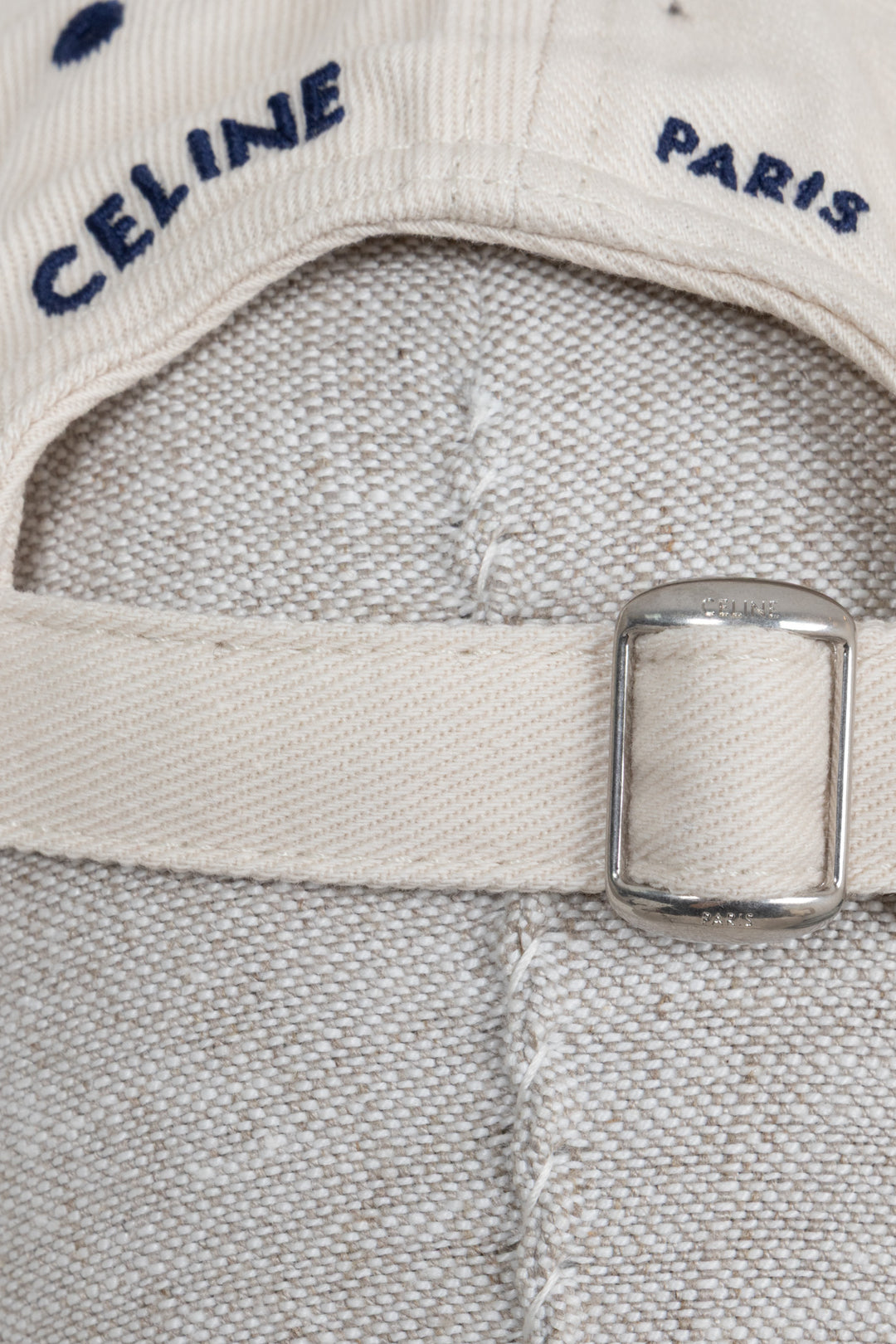 Casquette de baseball CELINE Triomphe Écru Marine