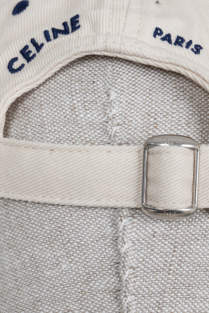 Casquette de baseball CELINE Triomphe Écru Marine
