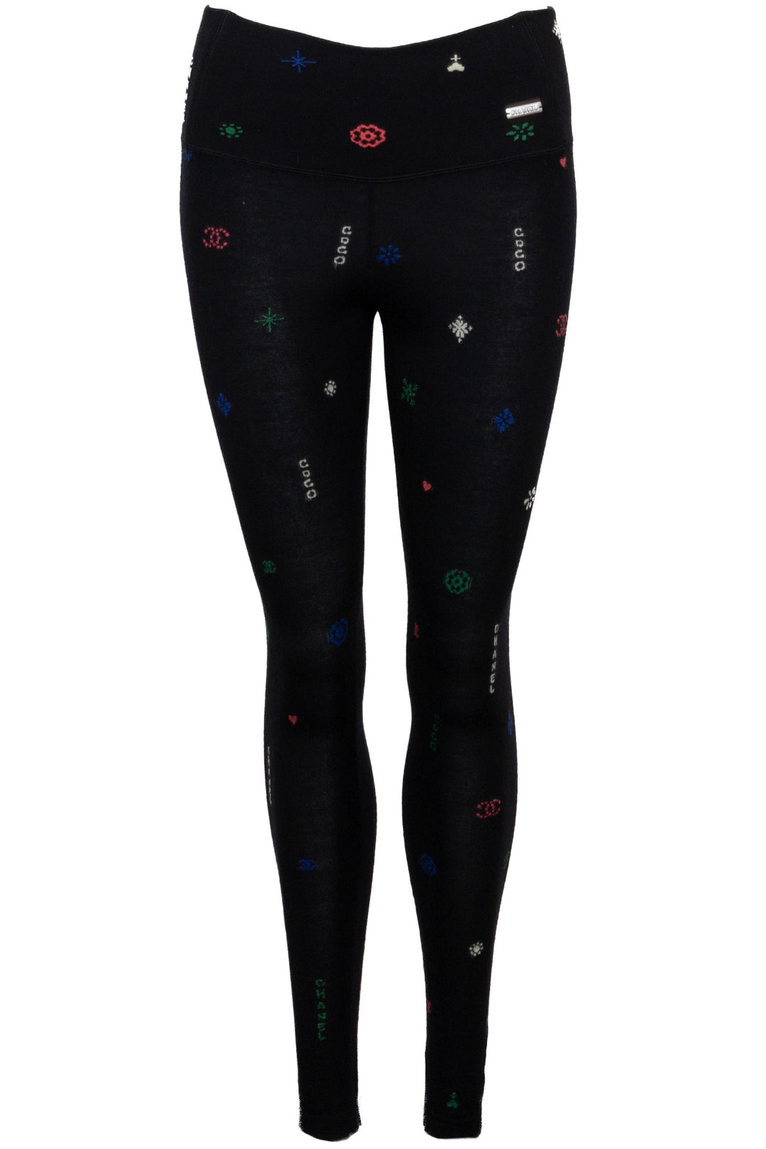 CHANEL 2022 Coco Neige Leggings Cashmere Black