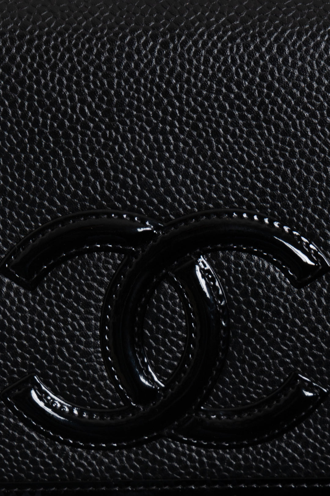 CHANEL Coco Mark WOC Caviar Vernis Noir