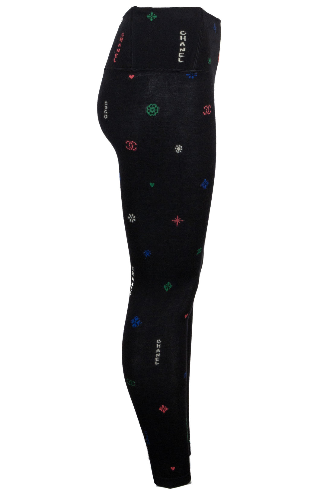 CHANEL 2022 Coco Neige Leggings Cashmere Black