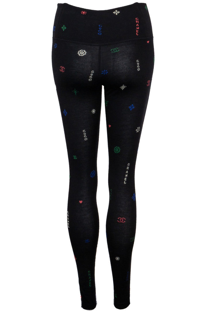 CHANEL 2022 Coco Neige Leggings Cashmere Black