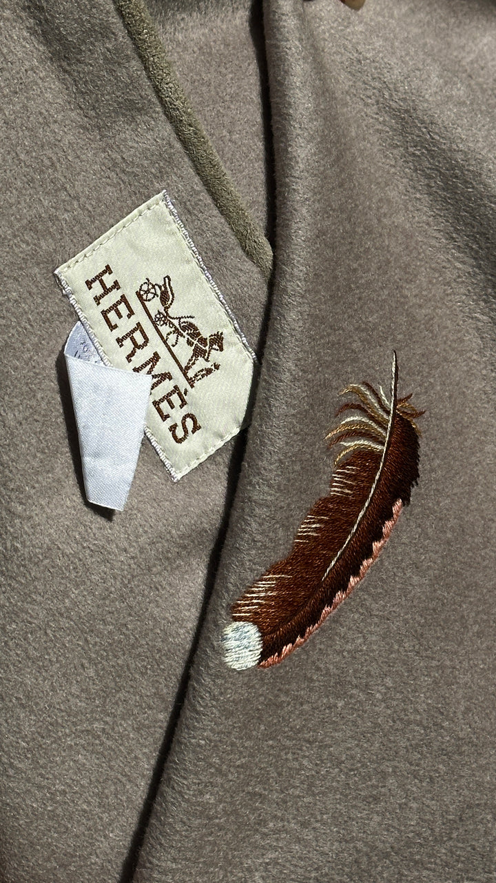 HERMÈS Blanket Feather Grey