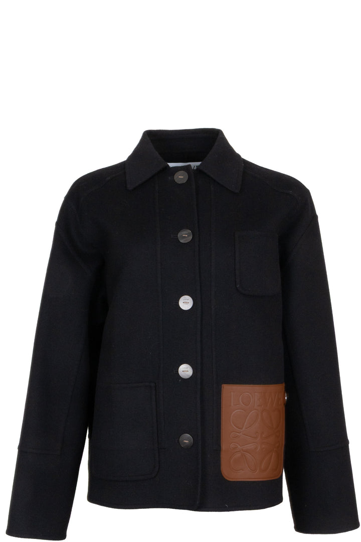 LOEWE Anagram Patch Pocket Jacket Wool Black
