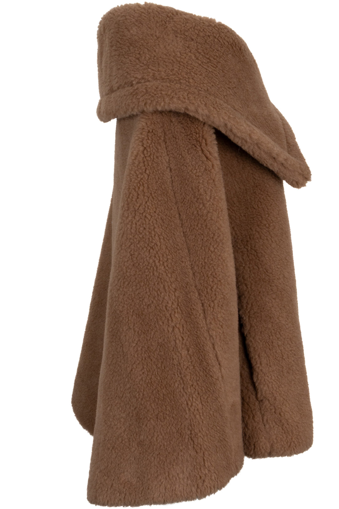 MAX MARA Teddy Poncho Shearling Camel Brown