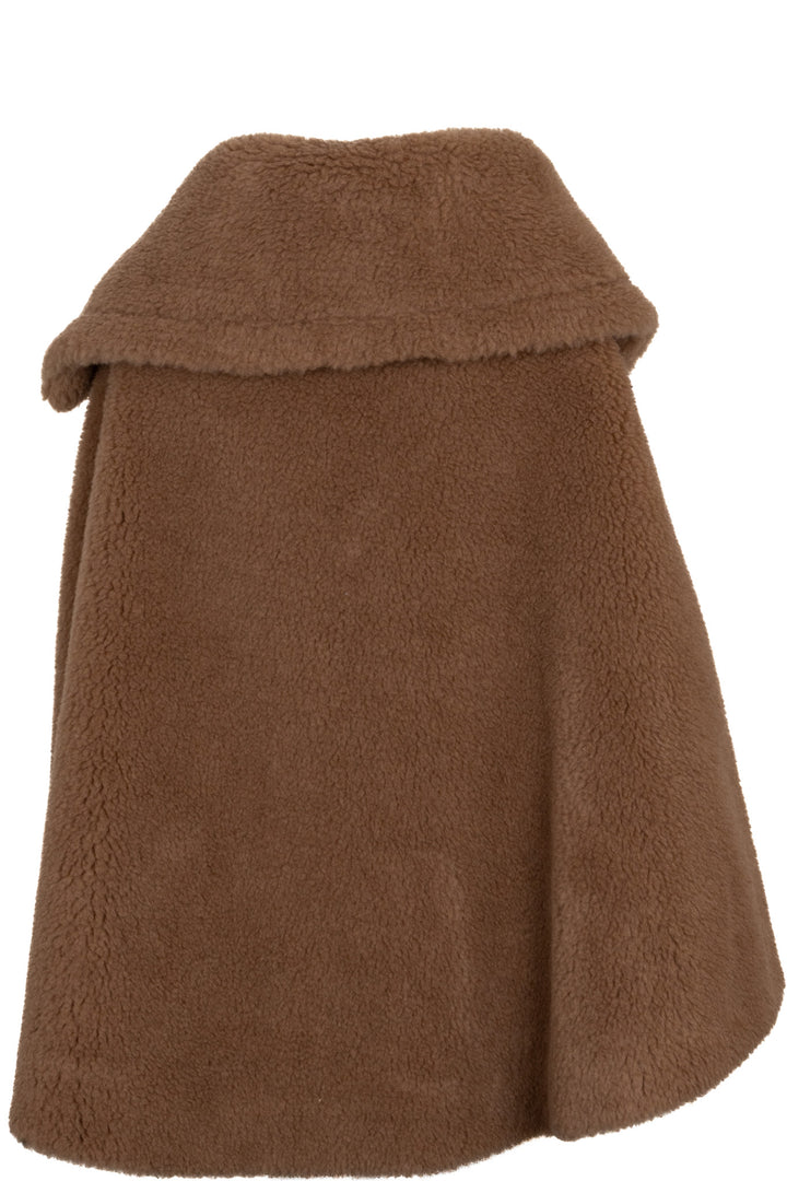 MAX MARA Teddy Poncho Shearling Camel Brown