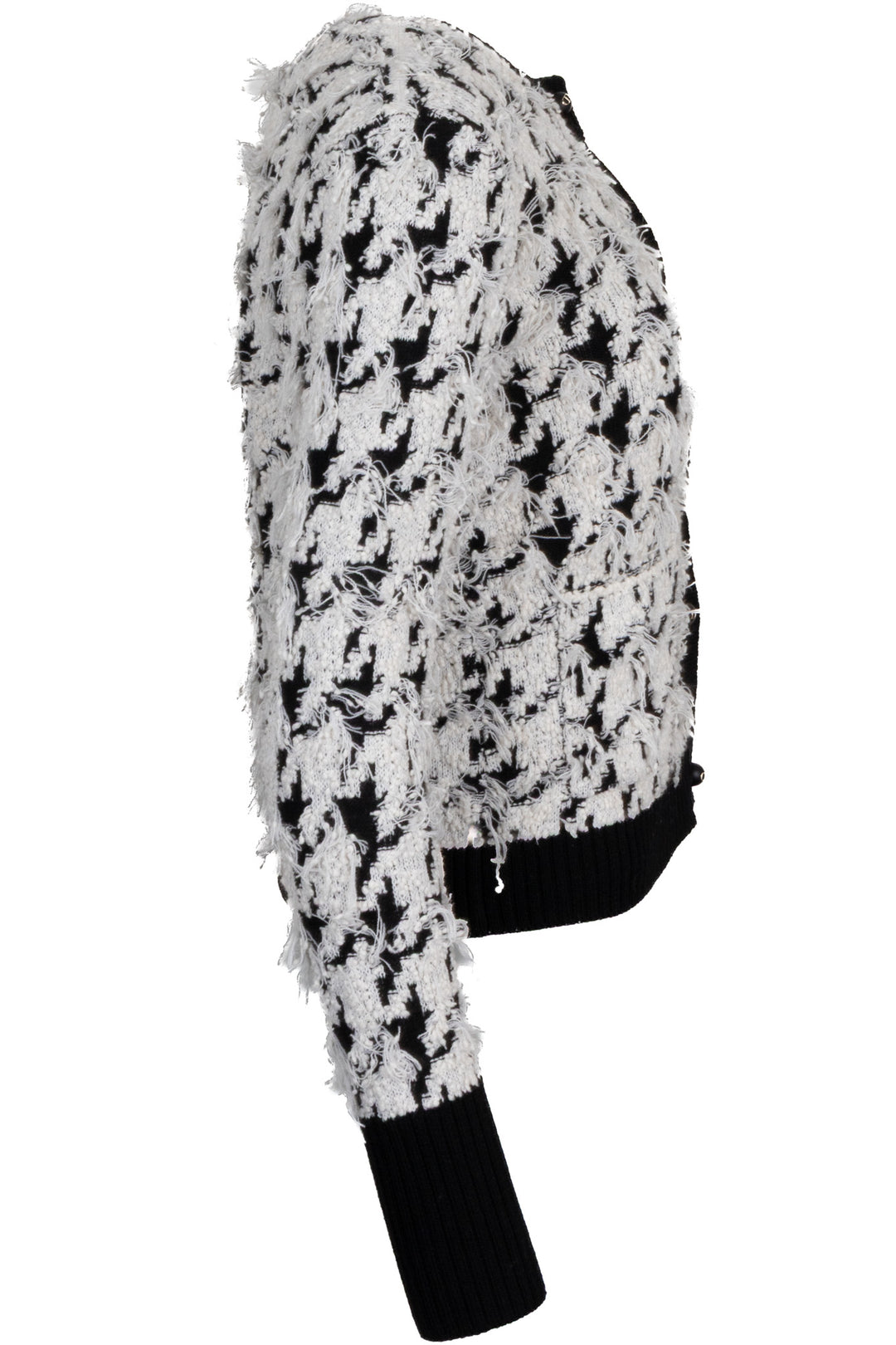 CHRISTIAN DIOR 2025 Houndstooth Fringed Two Piece Wool Black