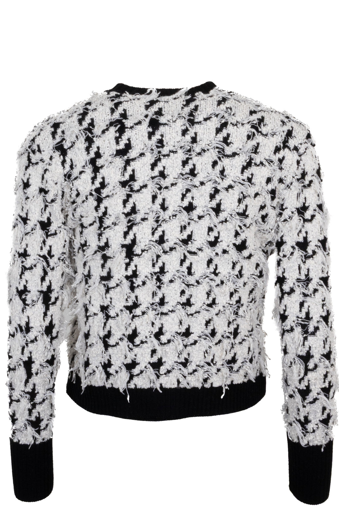 CHRISTIAN DIOR 2025 Houndstooth Fringed Two Piece Wool Black