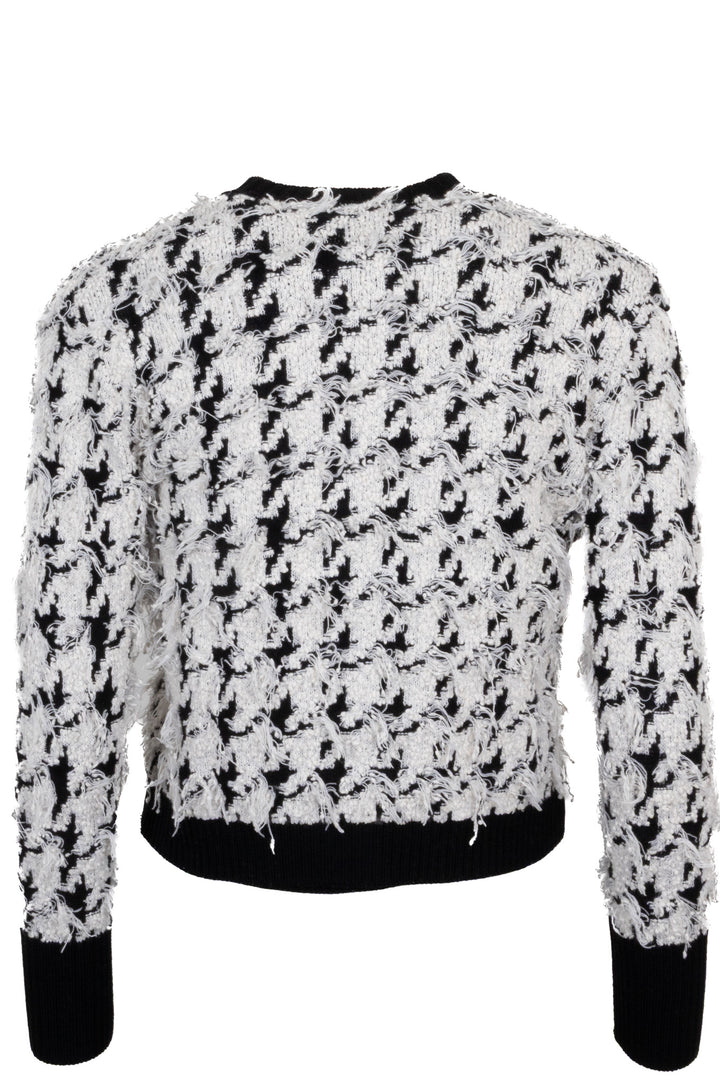CHRISTIAN DIOR 2025 Houndstooth Fringed Two Piece Wool Black