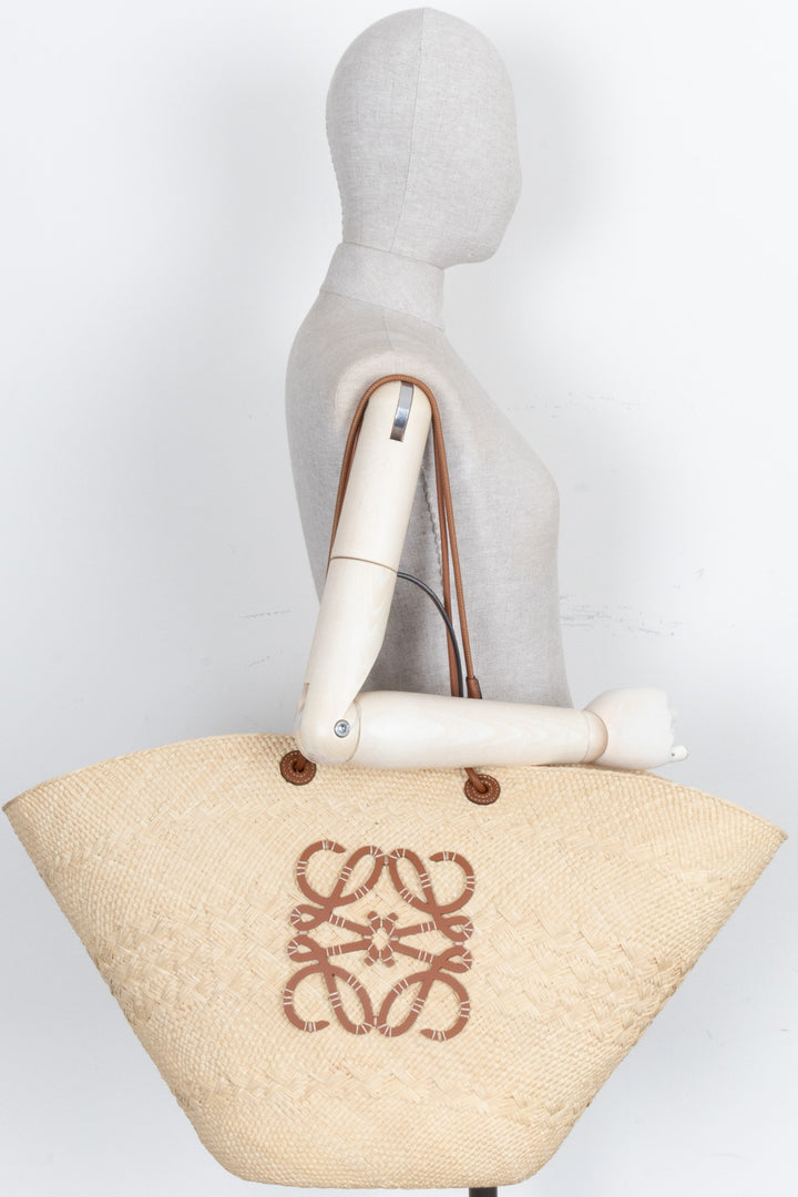 LOEWE Paula´s Ibiza Anagram Raffia Bag Large