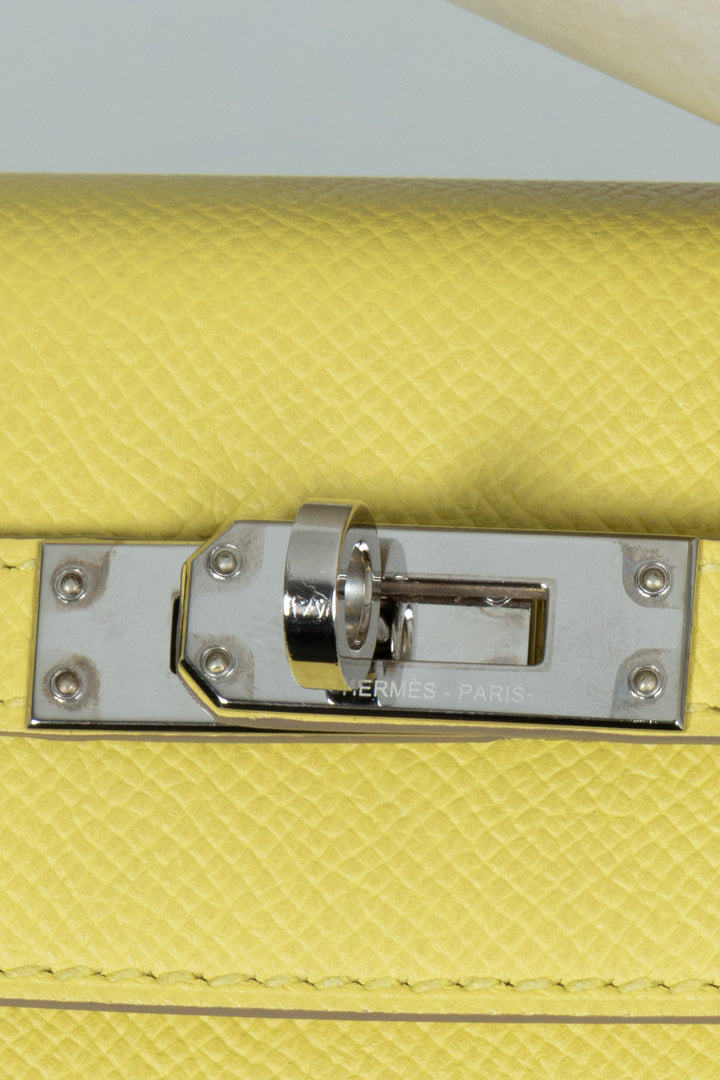 HERMÈS Kelly 25 Sellier Epsom Lime