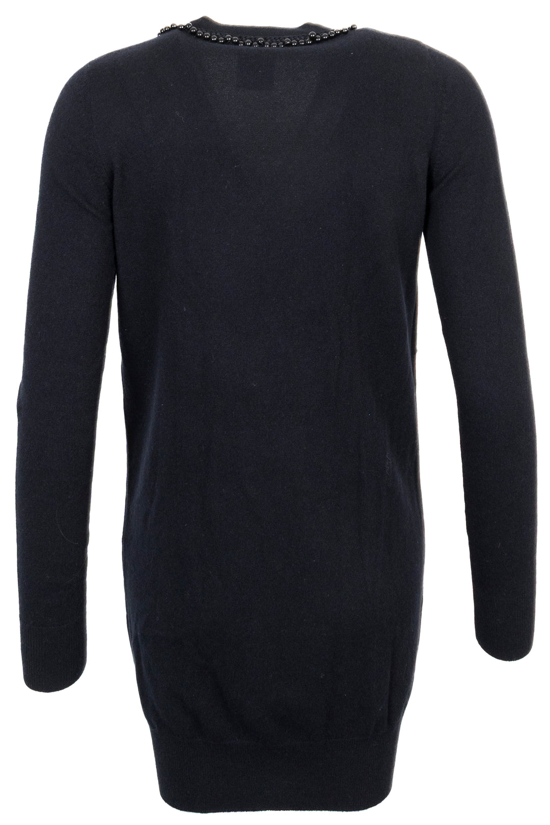 Cardigan en cachemire noir orné de perles CHANEL