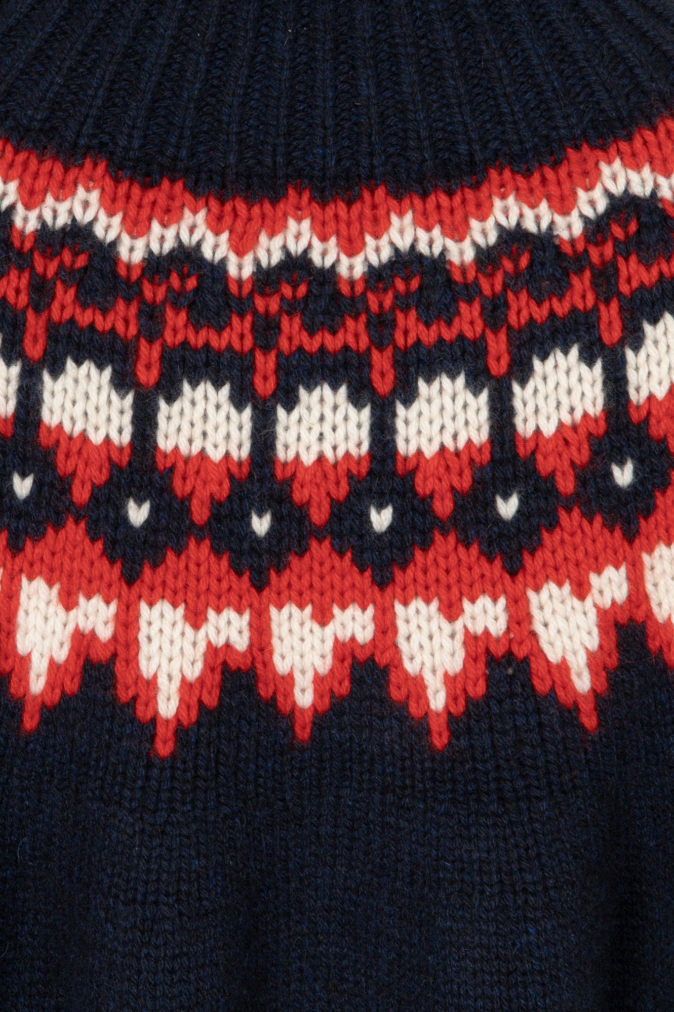 セリーヌ 19AW FAIR ISLE TURTLE NECK SWEATER CELINE Fair Isle Cashmere Knit Sweater Navy – REAWAKE