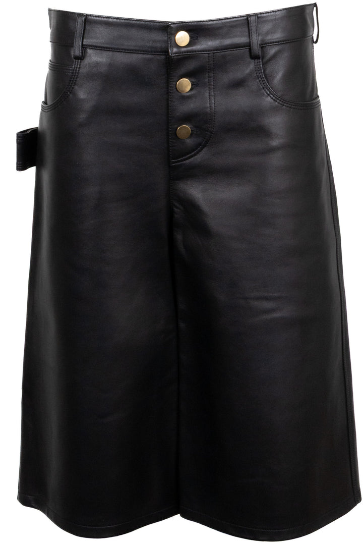 BOTTEGA VENETA 2020 Boxing Shorts Leather Black