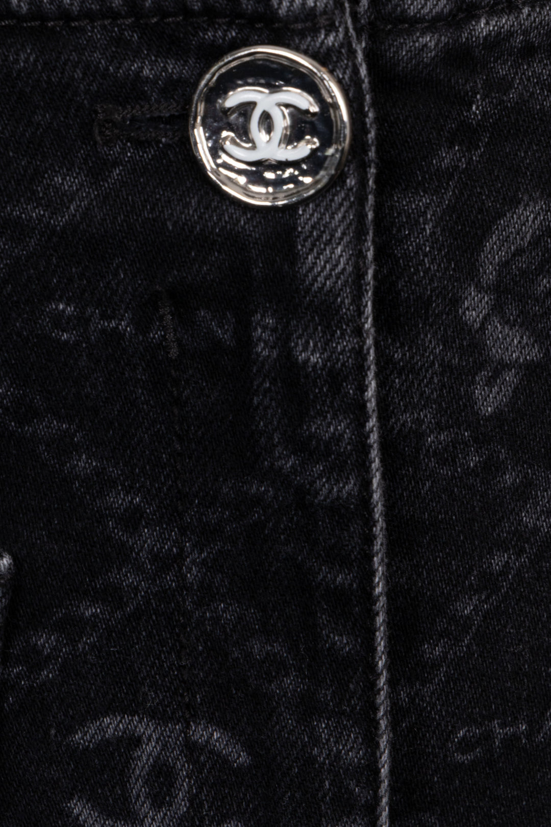 CHANEL 2023 Camellia CC Bootcut Jeans Charcoal