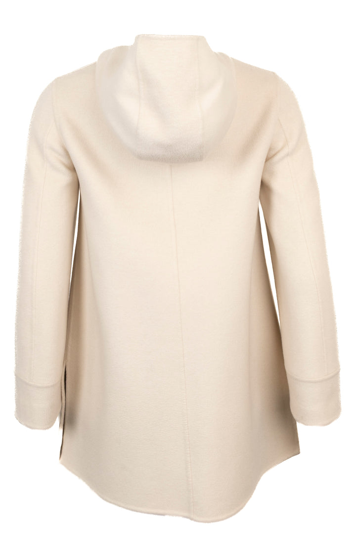 LORO PIANA Zip Hooded Jacket Cashmere Ivory