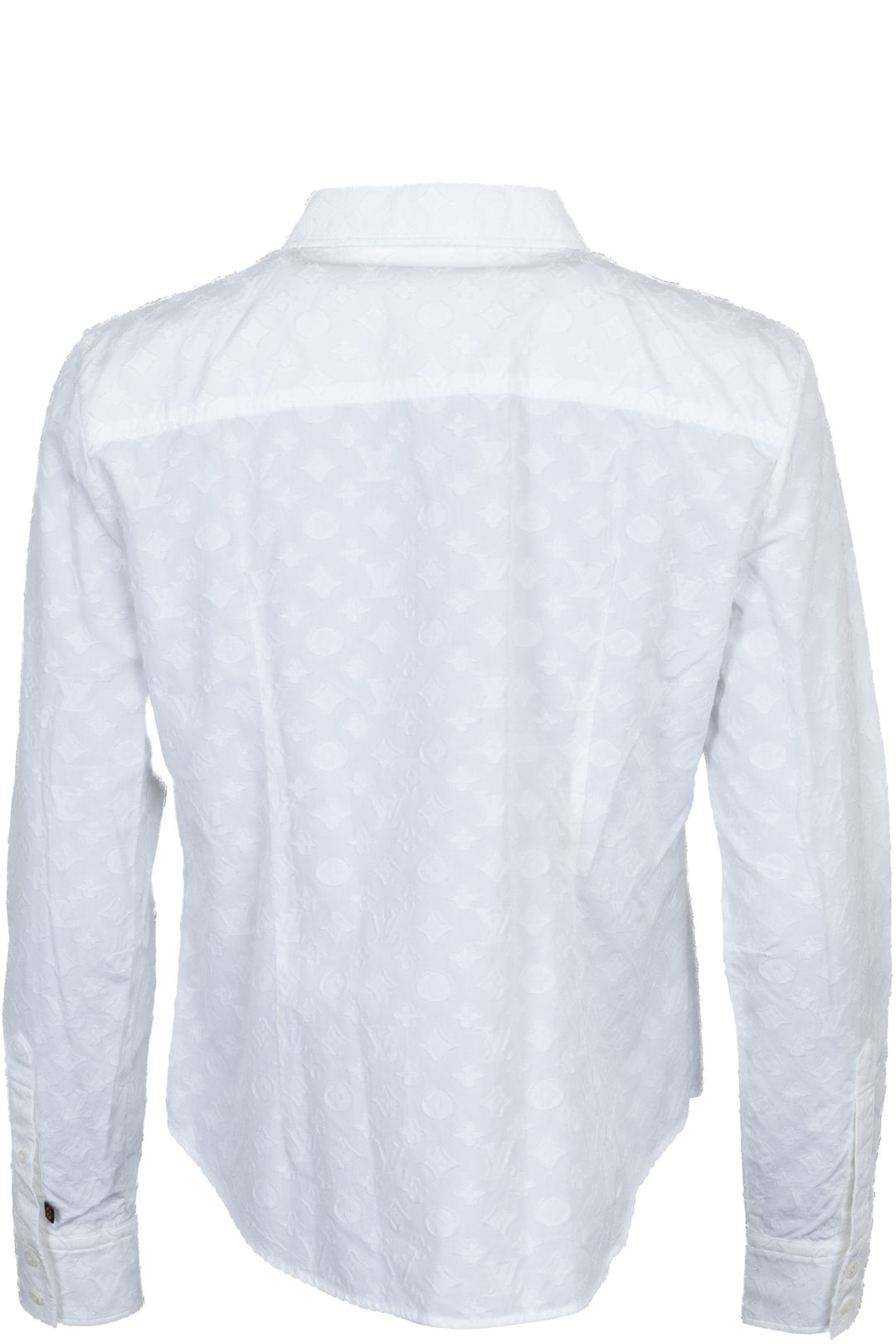LOUIS VUITTON Monogram Blouse Cotton White