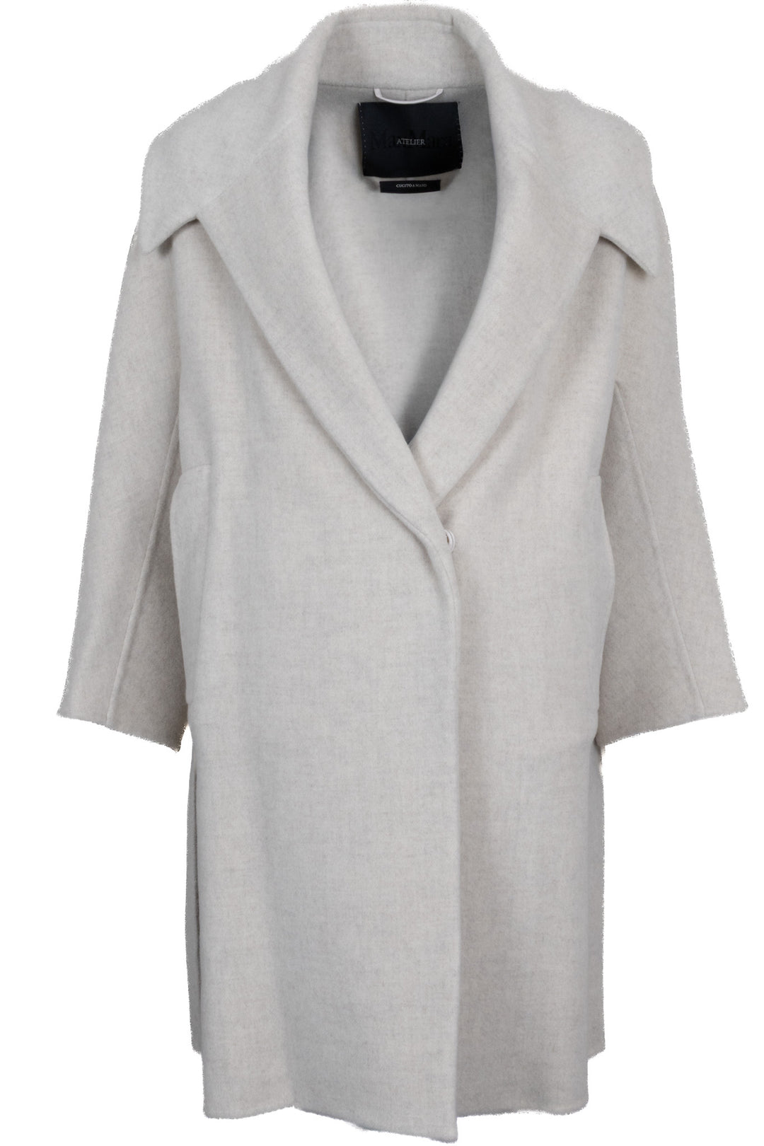 Manteau à col large Max Mara Atelier en cachemire beige