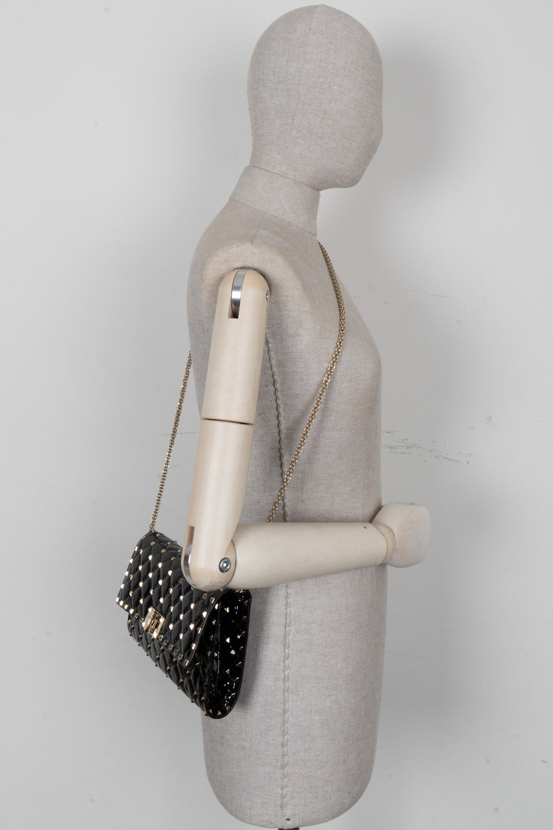 VALENTINO Spike WOC Patent Black