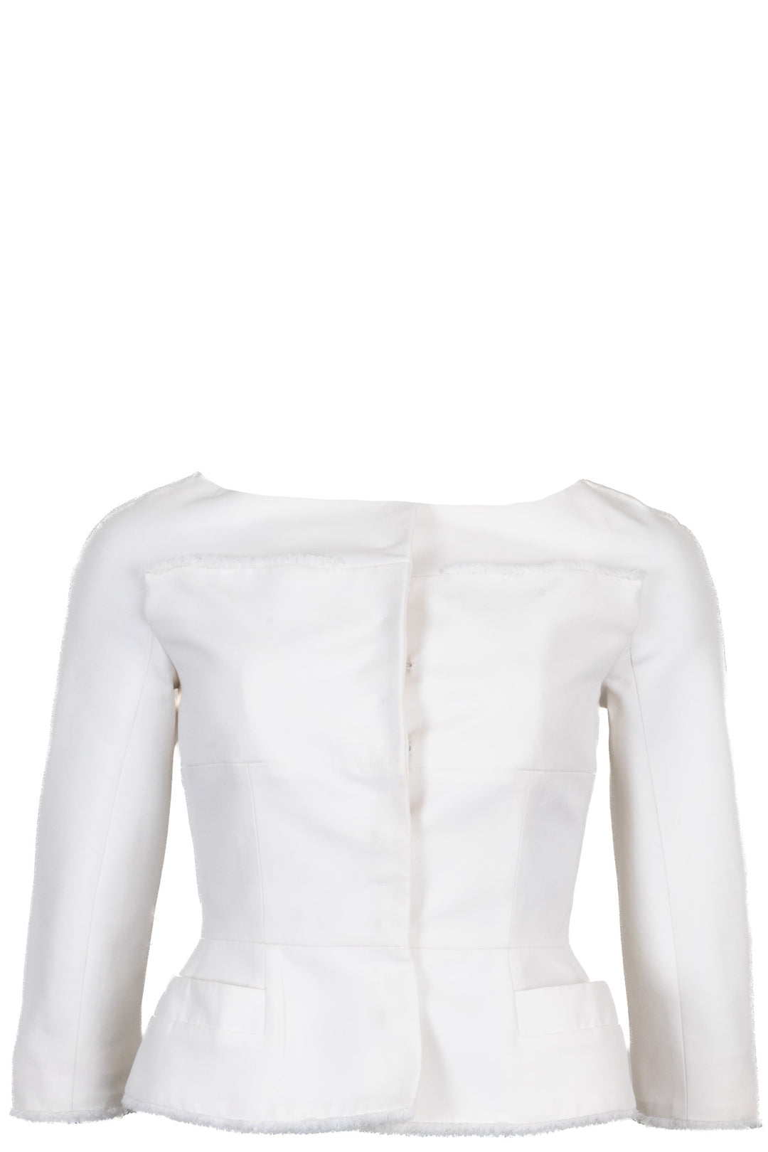 CHRISTIAN DIOR Tailored Jacket Ivory Cotton Ivory
