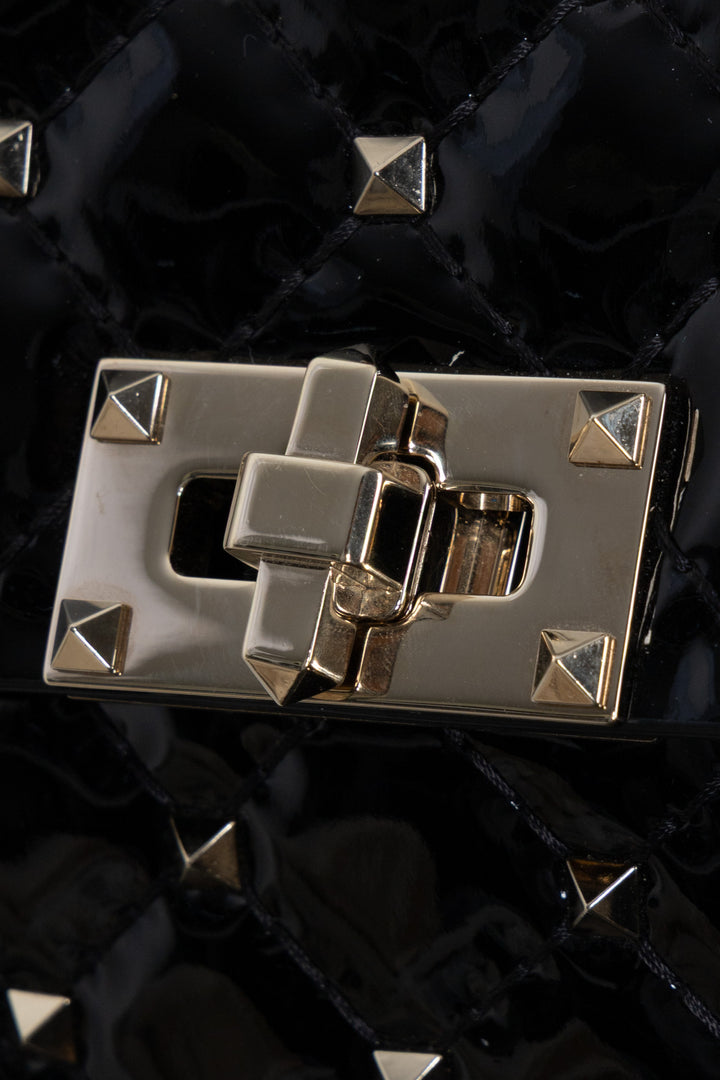 VALENTINO Spike WOC Patent Black