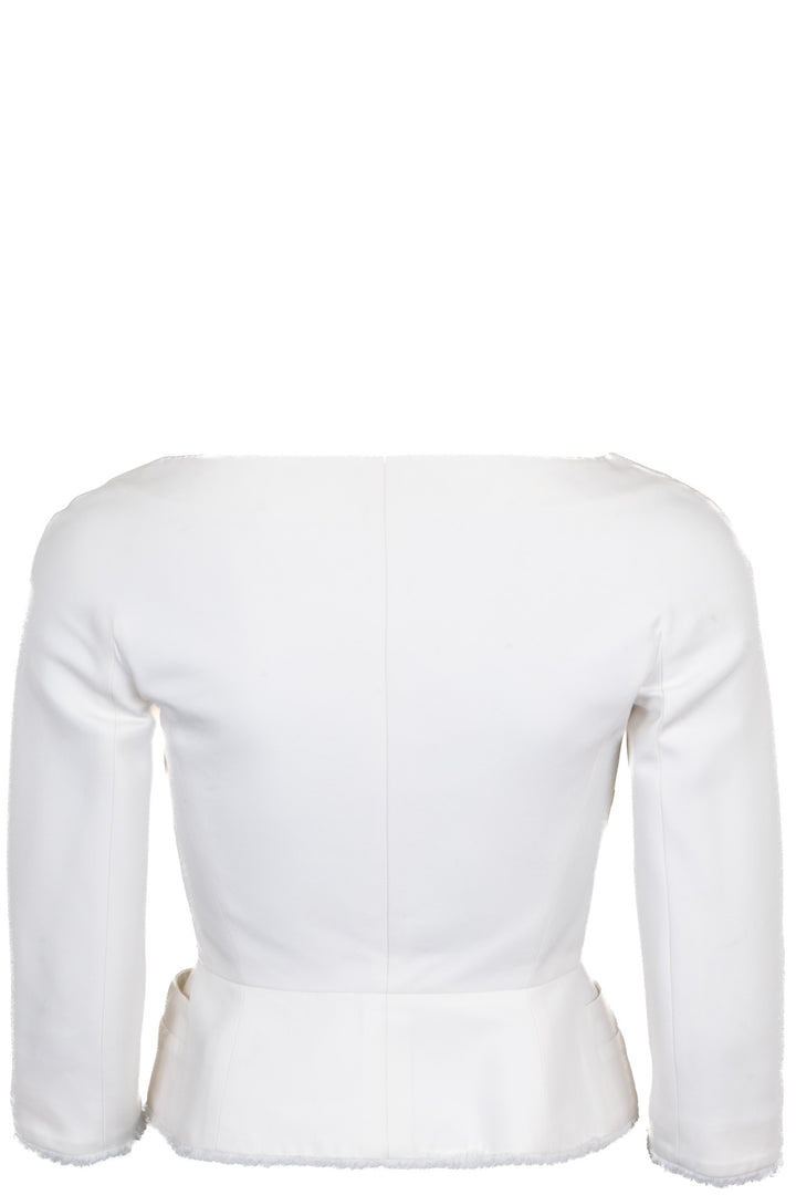 CHRISTIAN DIOR Tailored Jacket Ivory Cotton Ivory