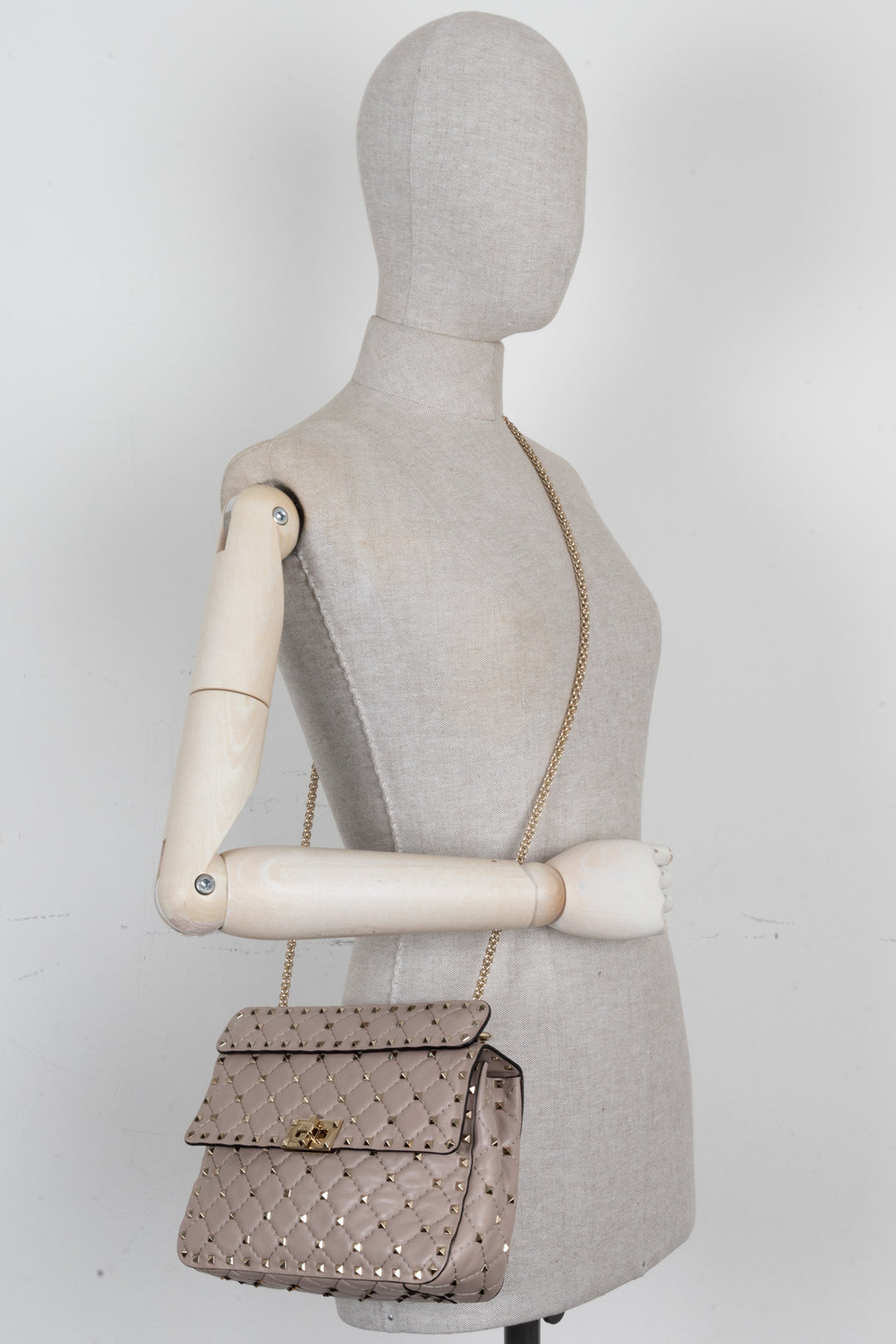 Sac bandoulière VALENTINO Medium Spike, blush