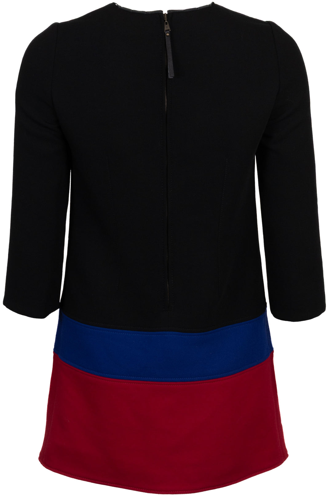 LOUIS VUITTON Fringed Striped Wool Dress Black