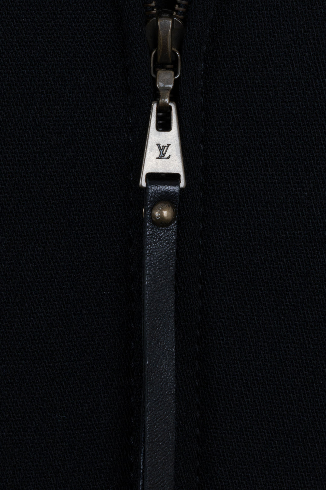 LOUIS VUITTON Fringed Striped Wool Dress Black