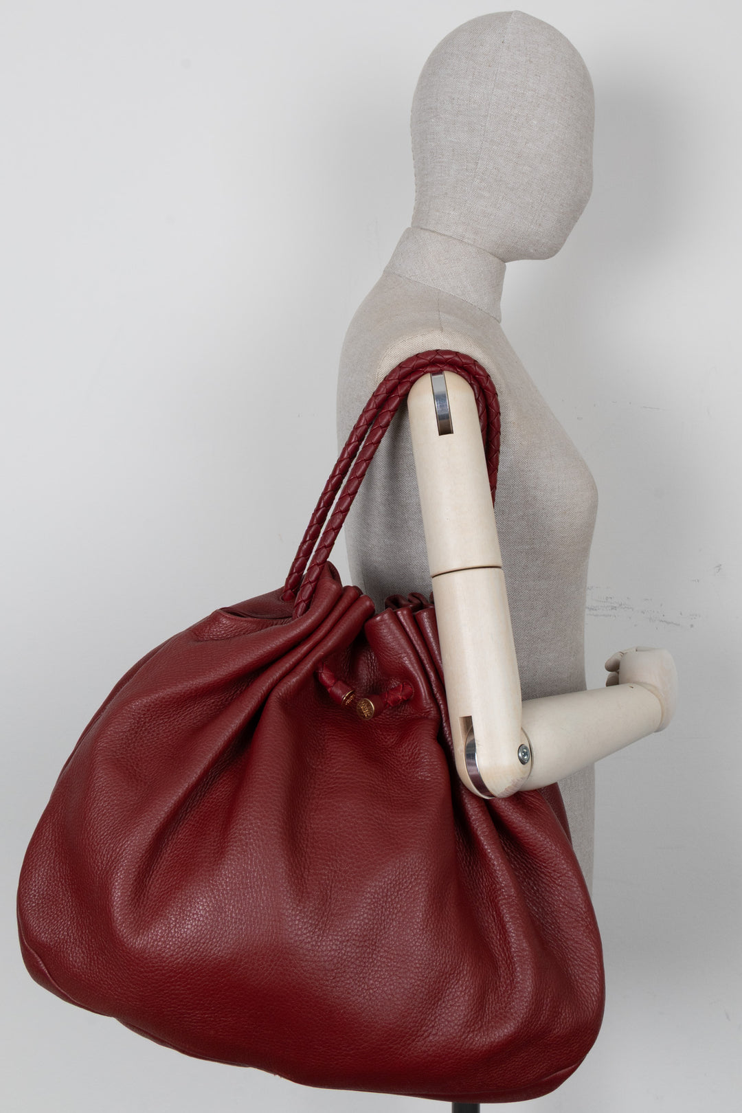 BOTTEGA VENETA Sac à bandoulière avec poignée Intrecciato Bordeaux