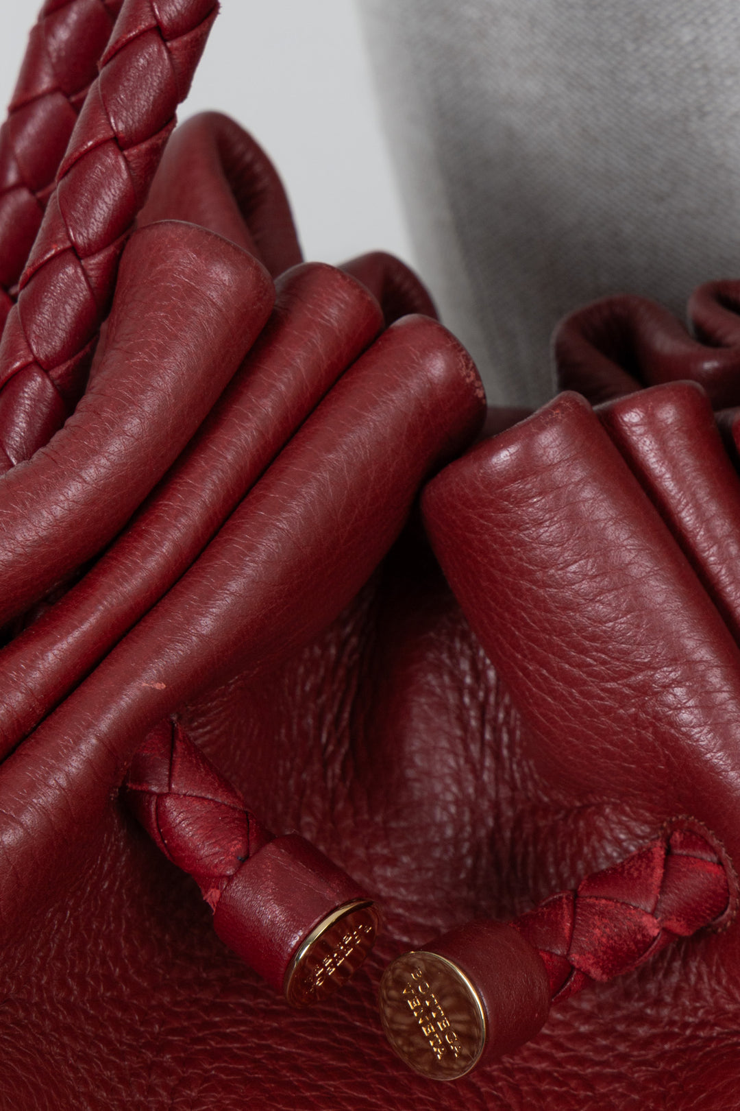 BOTTEGA VENETA Sac à bandoulière avec poignée Intrecciato Bordeaux