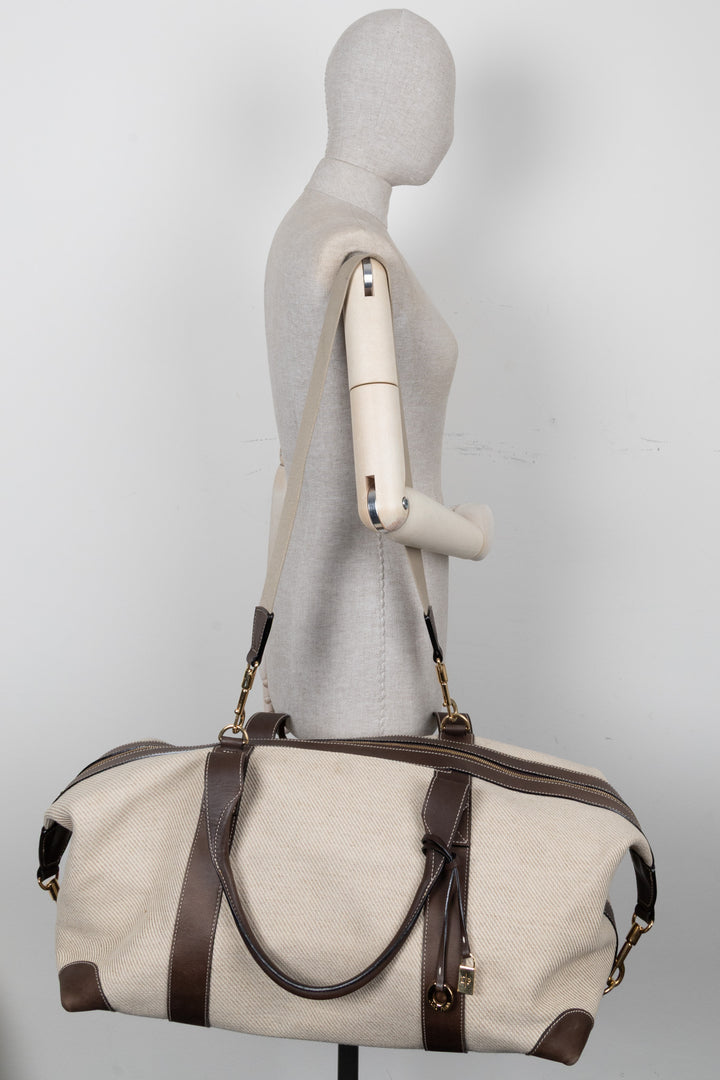 LORO PIANA Weekender 55 Toile Beige