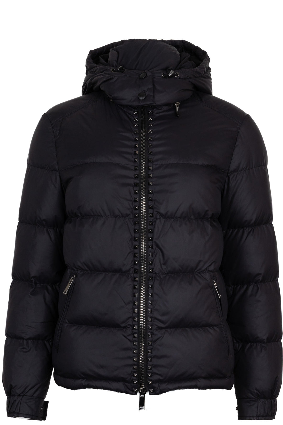 VALENTINO Rockstud Hooded Down Jacket Black