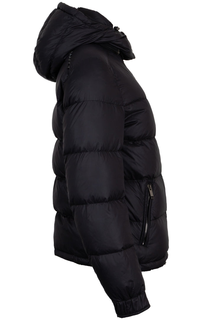 VALENTINO Rockstud Hooded Down Jacket Black