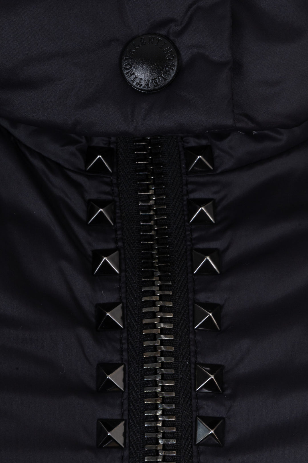 VALENTINO Rockstud Hooded Down Jacket Black