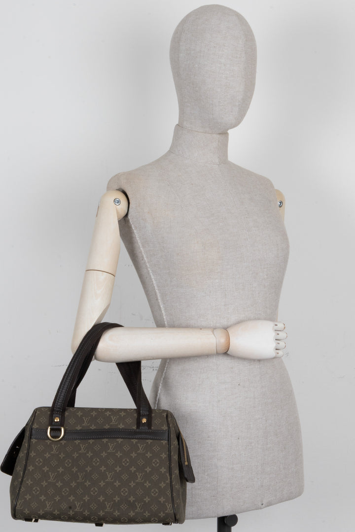 Sac Joséphine Louis Vuitton en toile Mini Lin kaki