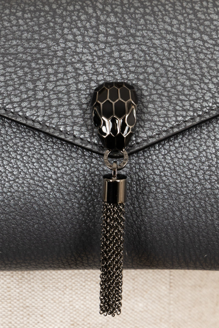 BVLGARI Serpenti Tassel WOC Karung Grey