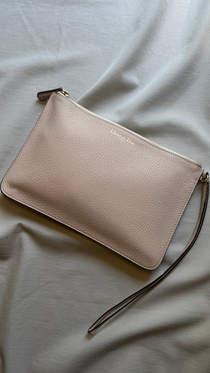 CHRISTIAN DIOR Pochette Leather Pink