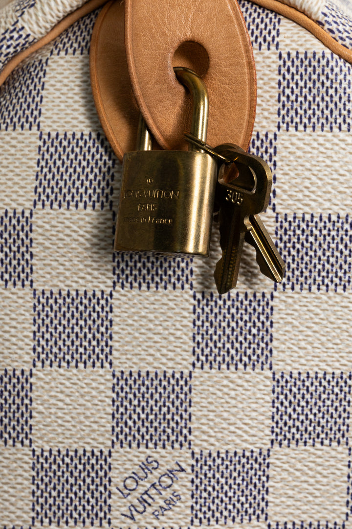 LOUIS VUITTON Speedy 30 Damier Azur