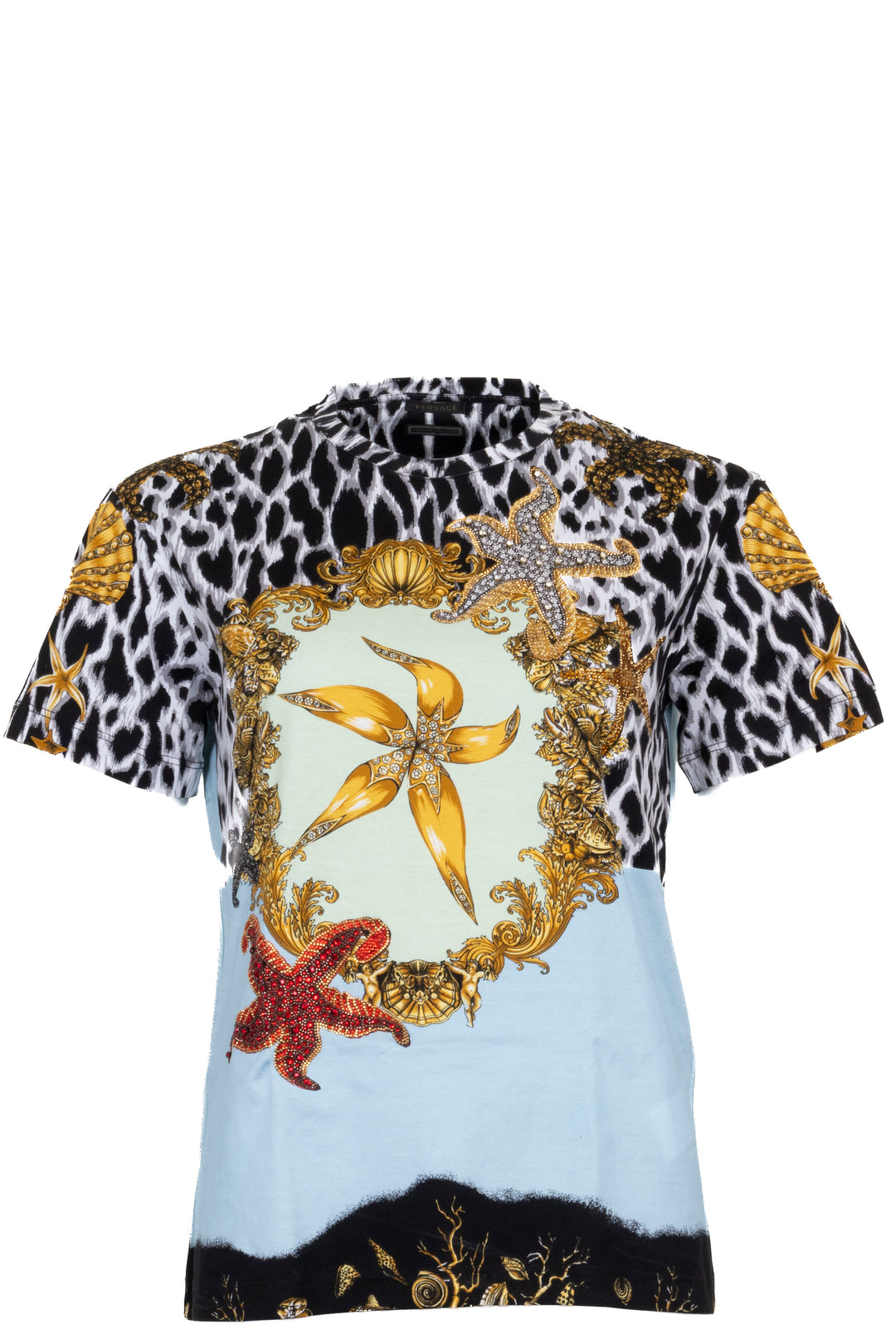 Chemise VERSACE Tresor De La Mer en coton multicolore