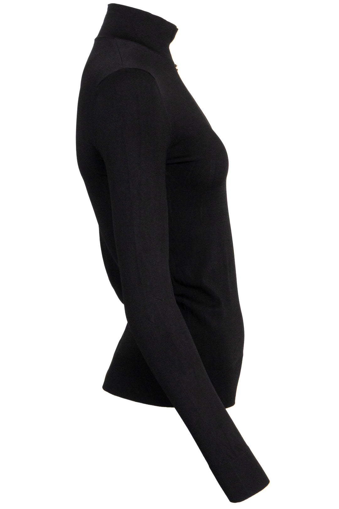 LOUIS VUITTON Shoulder Zip Turtleneck Viscose Black